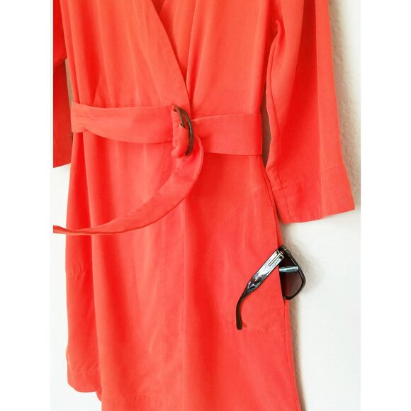 Soft Surroundings Traviata Tencel Wrap Dress Belted Cottage Resort Brunch PM - Picture 9 of 15